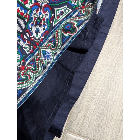 Talbots Skirt Womens Size 12 Pleated Knee Length Boho Paisley Lined Blue N97 - Picture 3 of 7